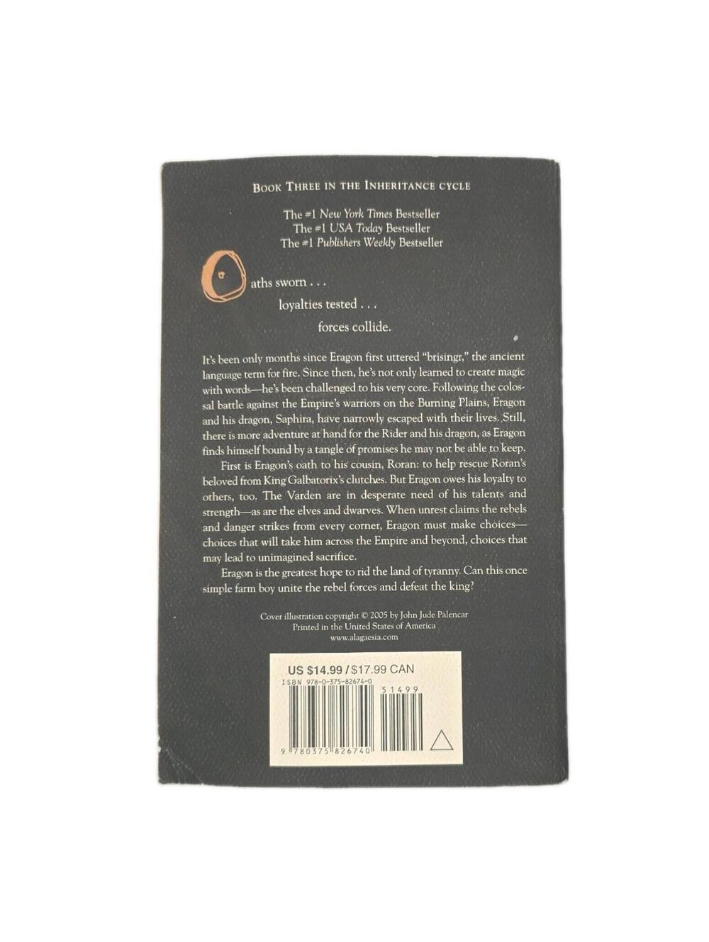 Brisingr, Christopher Paolini, Inheritance Cycle, Book 3, 1st Edition, Very Good - Picture 2 of 2